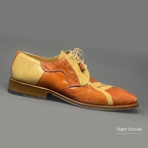 *RARE* David Eden Exotic Crocodile & Lizard / Assymetric Accent Upper, Men’s 8.5 - Picture 8 of 14